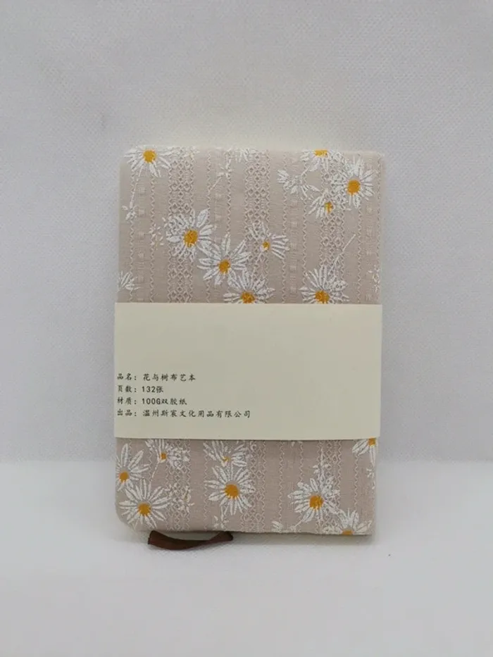 Carnet A6 bohème motif fleuri marguerite - photo numéro 3