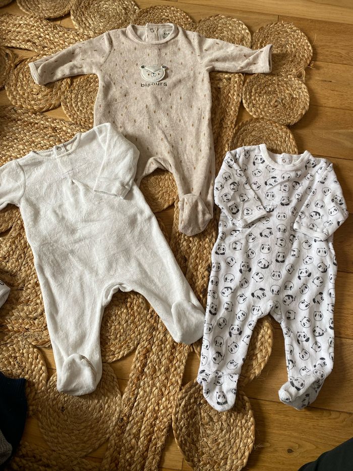Lot de 3 pyjamas mixtes jacadi nounours