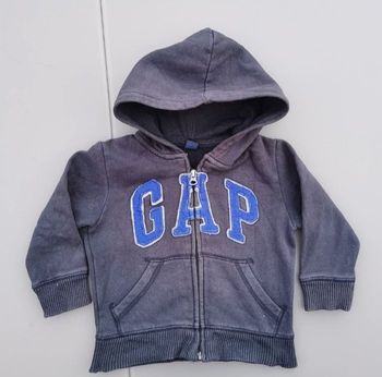 Pull sweat zippé à capuche 2 ans garcon Baby Gap