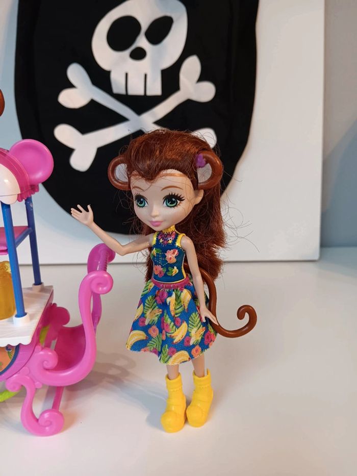 Figurine mattel enchantimals son singe et son stand de fruit - photo numéro 3