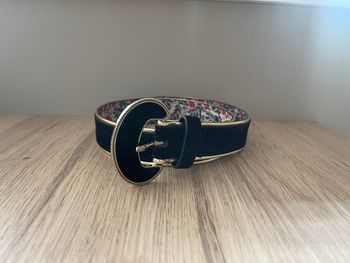 Ceinture enfant 60/65cm noir velours et doré 