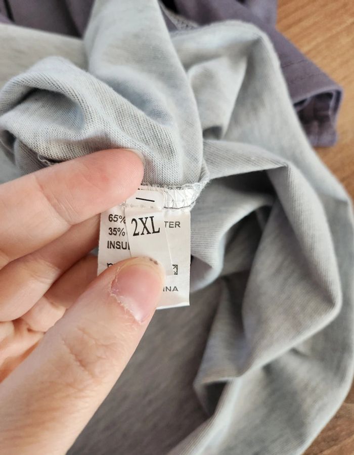 tee-shirt blouse tunique manches longues gris foncé taille 44 excellent état - photo numéro 3