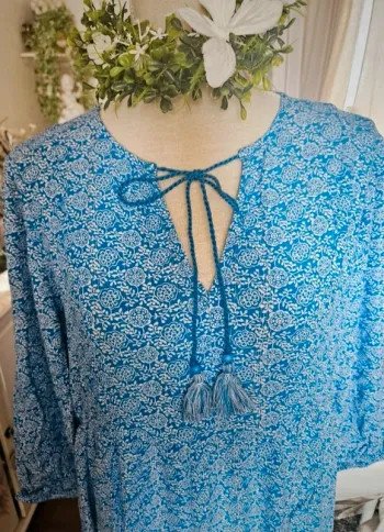 Robe bleu blanche Kiabi Taille L Neuve