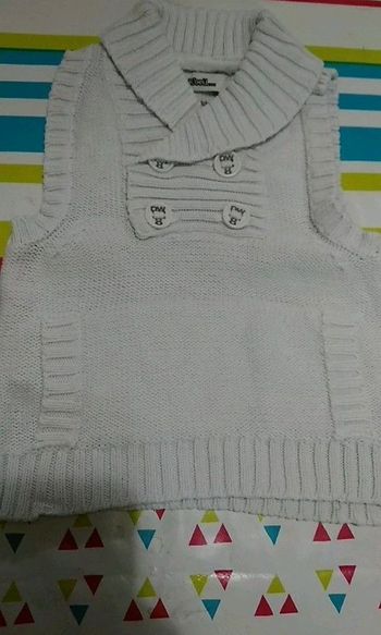Pull sans manches bébé garçon 3 mois
