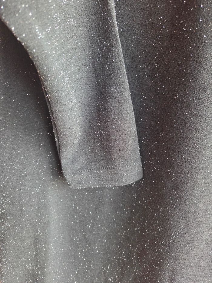 Robe noire à paillettes neuve inside - taille s - photo numéro 3