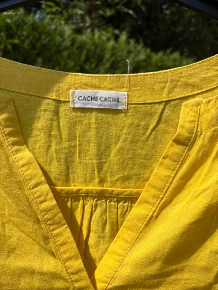Robe jaune avec ceinture – Marque Cache-Cache - photo numéro 3