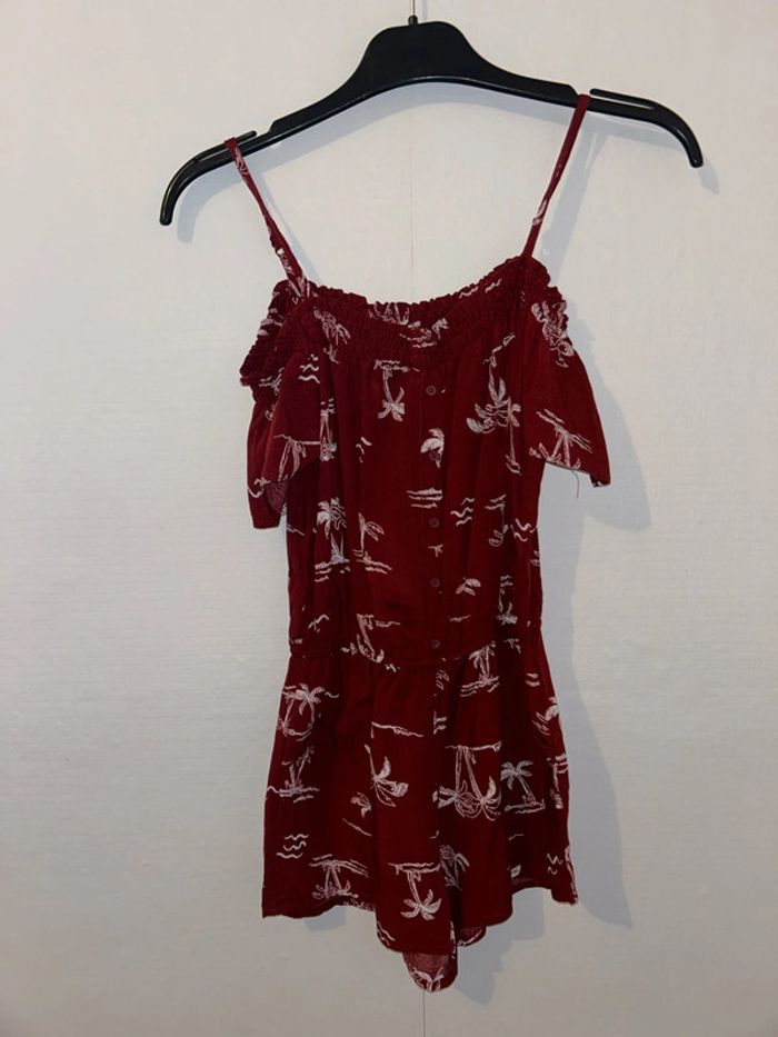 Combishort rouge bordeaux