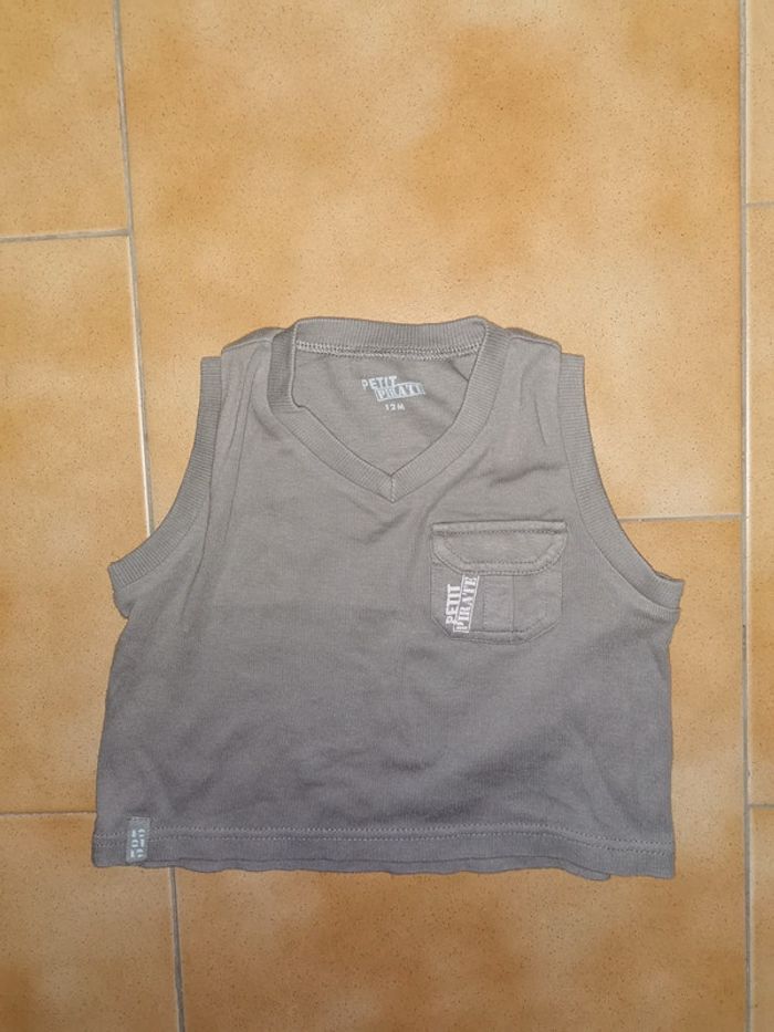 Pull col v sans manches 12mois