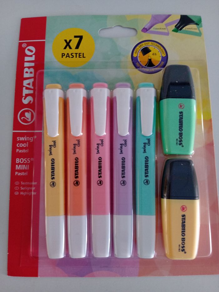 Pochette de 7 surligneurs stabilo