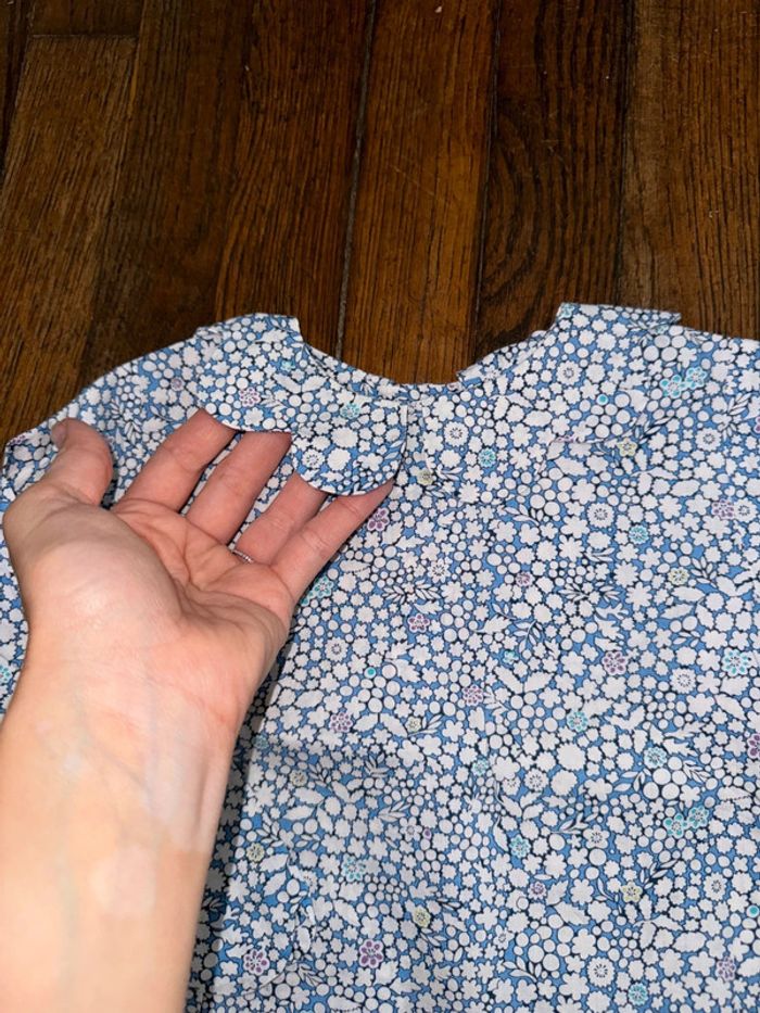 Blouse à col liberty  Fait main Taille 18 mois - photo numéro 2