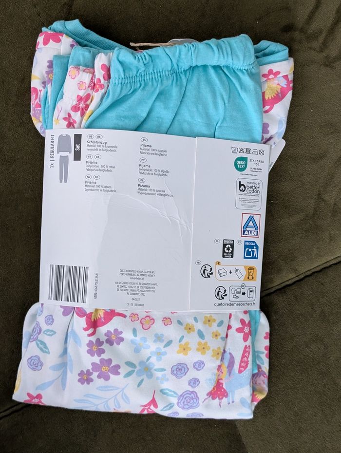 Lot de 2 pyjamas fille. Taille 5-6 ans. Neuf . Lilly &Dan. 100% coton. - photo numéro 3