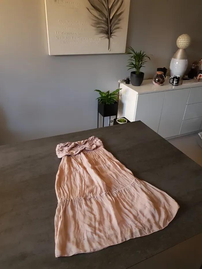 Robe bustier en soie S vieux rose - photo numéro 2