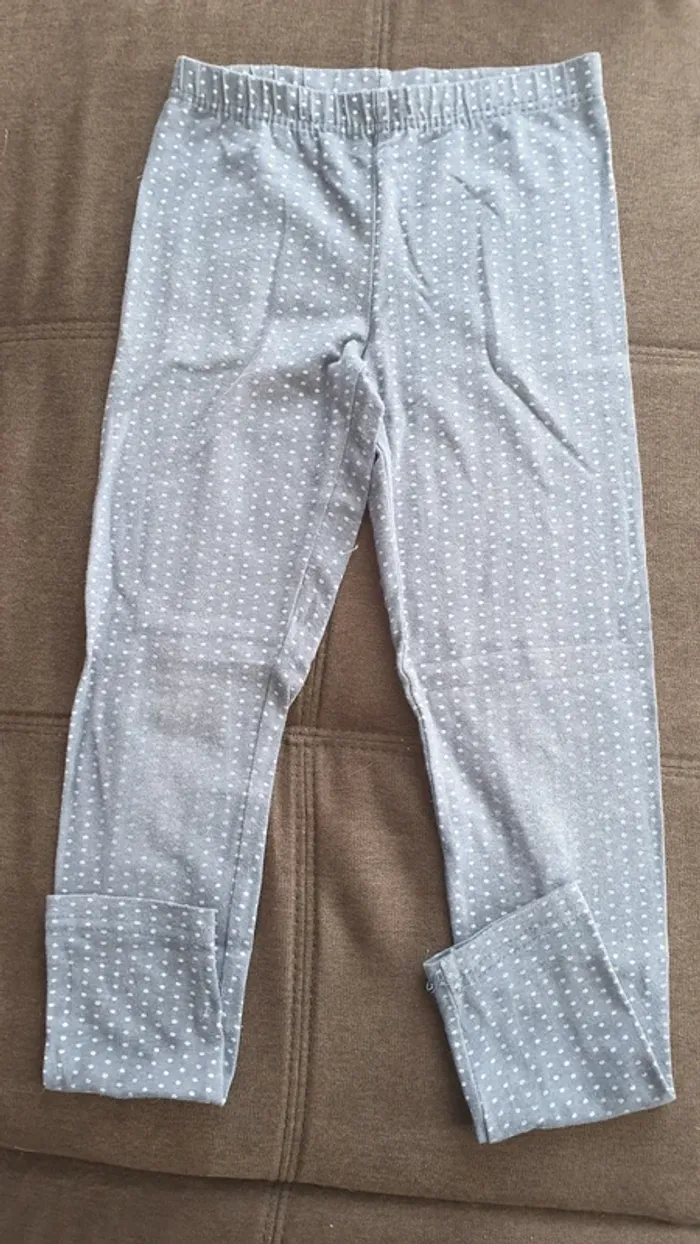 Legging bleu à pois 10 ans