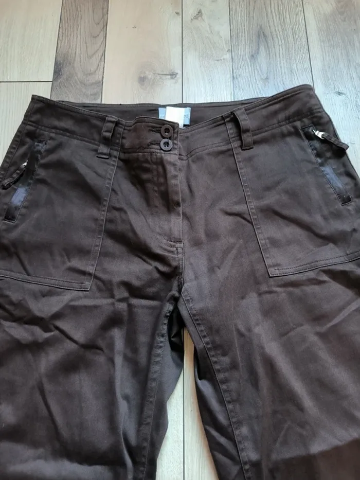 Pantalon marron Laura Clement taille 42 - photo numéro 2