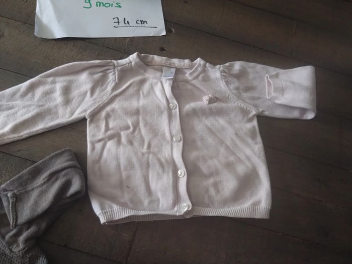 Lot de 3 gilets bébé fille 9 mois - photo numéro 2