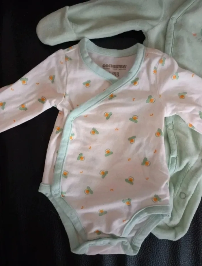 Ensemble pyjama et bodie naissance 50 cm - photo numéro 2