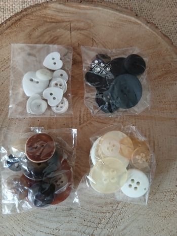 Lot de 4 sachets de boutons