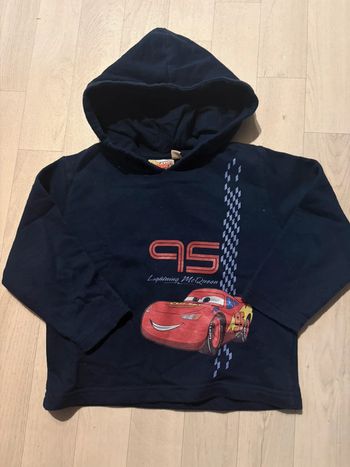 Sweat à capuche cars 4 ans bleu marine