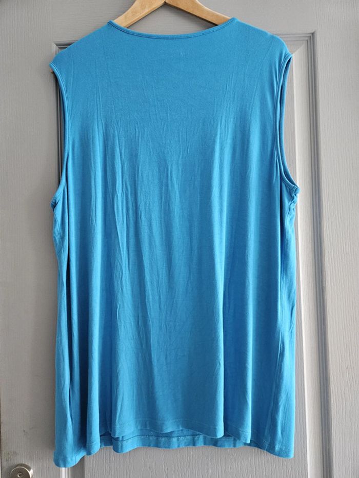 Tunique fluide débardeur femme grande taille - Taille 54/56 - Moran's - Turquoise - photo numéro 3