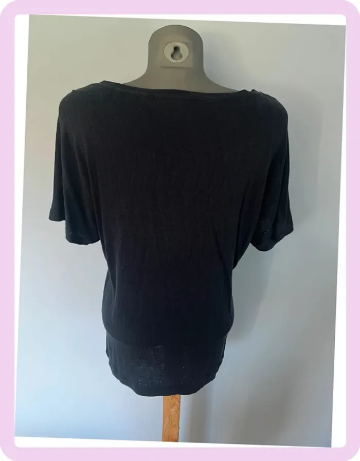 T-shirt bleu marine semi-transparent Comptoir des Cotonniers – Taille 3 (XL/XXL), manches courtes - photo numéro 5