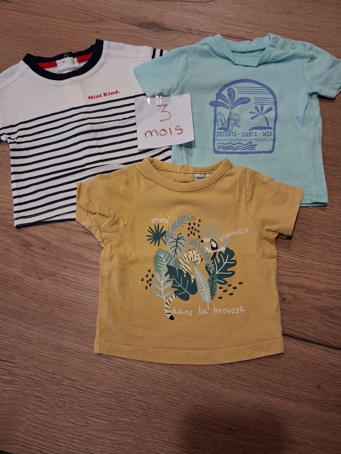 Lot 3 t-shirts 3 mois garçon