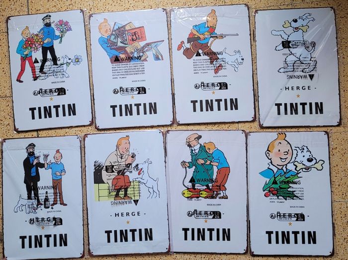 Plaque alu 20 cm x 30 cm de Tintin - photo numéro 3