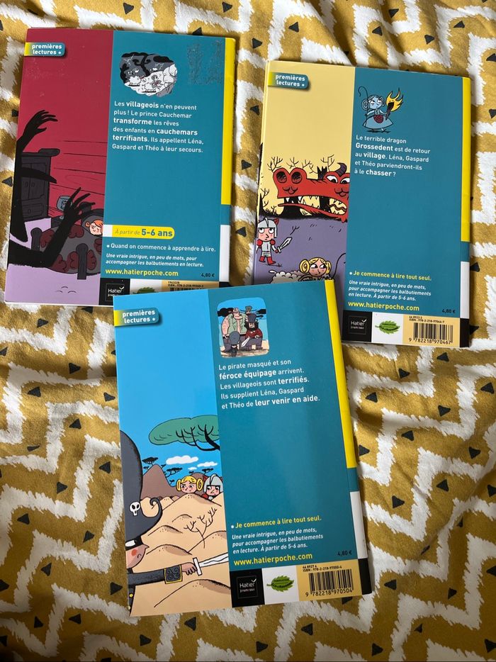 Lot de 3 livres dragons et merveilles, hatier poche, premières lectures - photo numéro 2