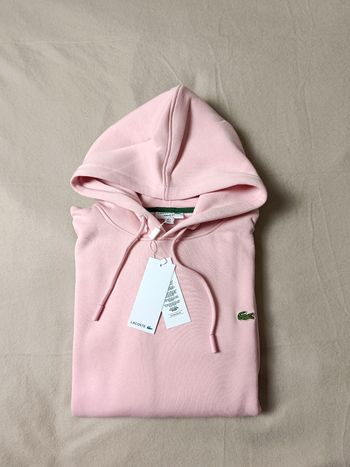 Hoodie Lacoste Rose Neuf avec Étiquettes - Taille L