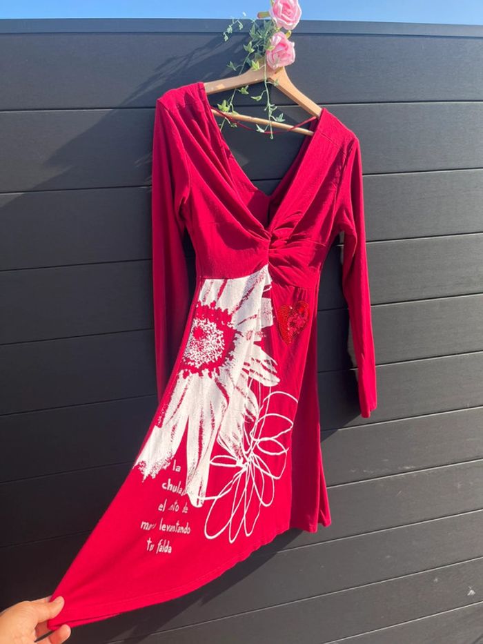 robe en jersey rouge - photo numéro 2
