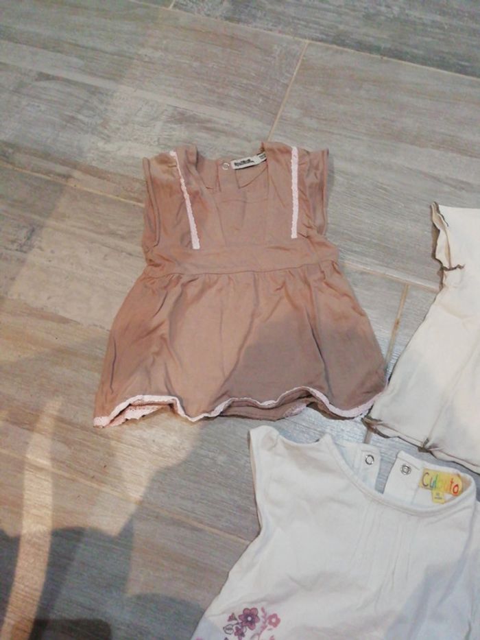 3 Hauts manches courtes 12 mois fille - photo numéro 4