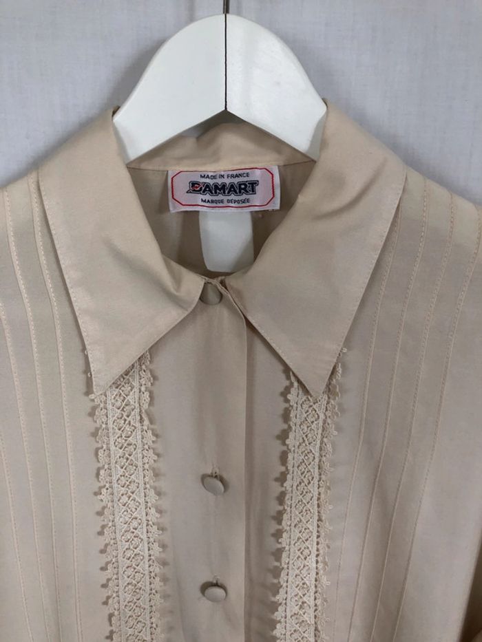 Chemise vintage crème à guipures 48 Damart très bon état - photo numéro 20