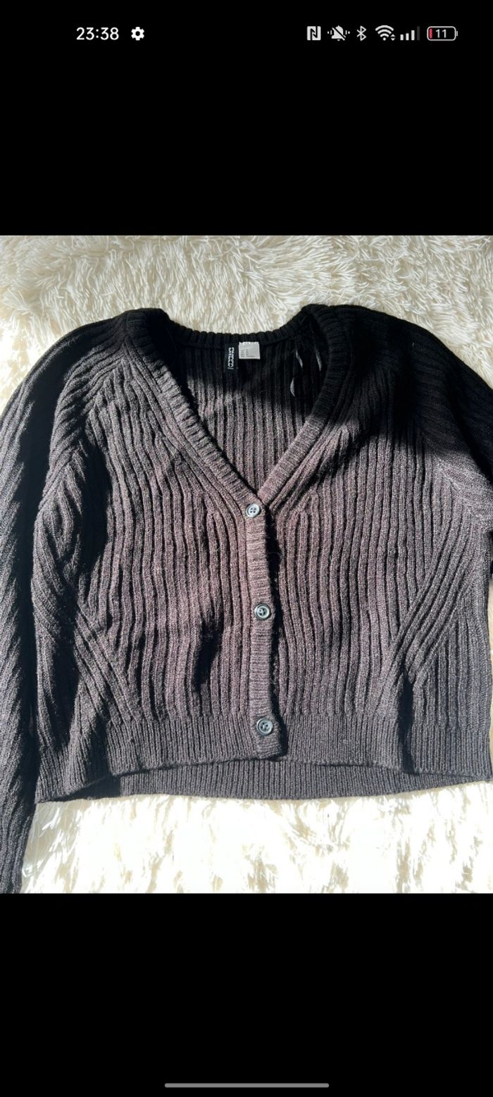 Cardigan noir femme
