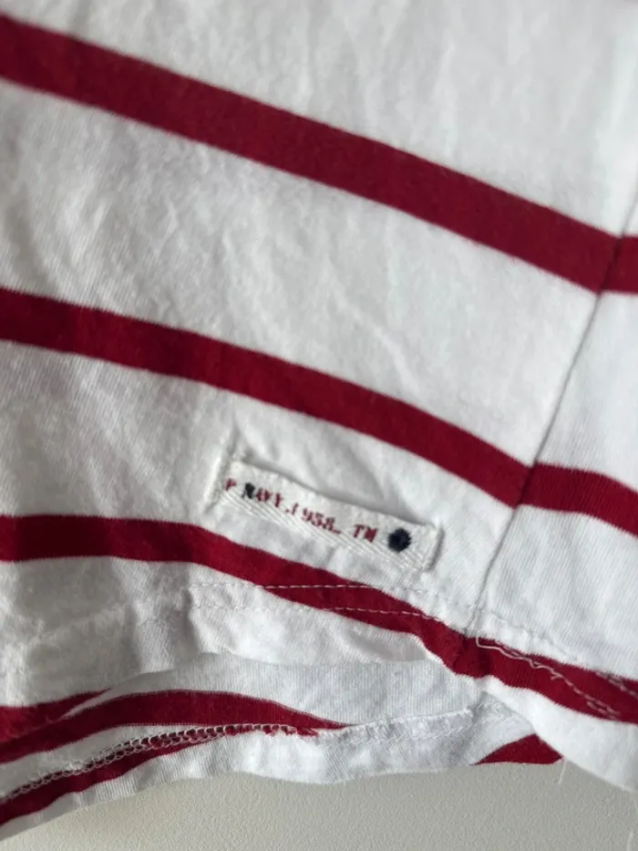 👚T- shirt femme - terre de Marins- blanc et rouge- très bon état - taille 5 - photo numéro 5
