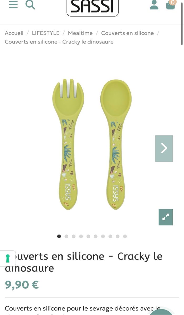 Ensemble repas en silicone neuf Sassi - photo numéro 5