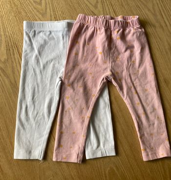 lot 2 leggings fille 9 mois