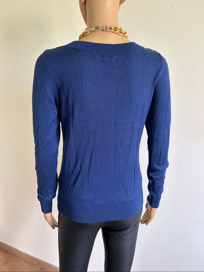 Pull bleu avec dentelle Mexx taille XS TBE - photo numéro 5