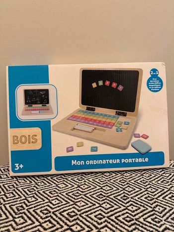 Wdk - Jeu d'apprentissage Ordinateur portable en bois - Dès 3 ans