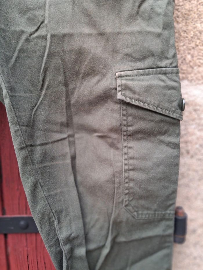 Pantalon en toile épaisse Bizzbee kaki - photo numéro 3