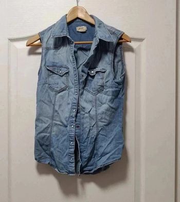 Chemise en jean sans manches H&M - S