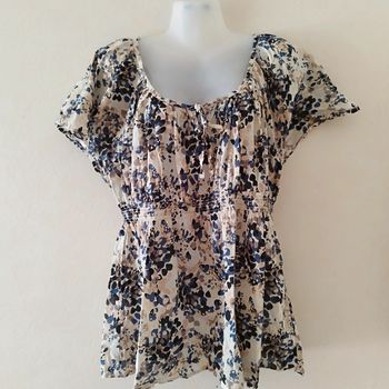 Blouse imprimée motifs floraux