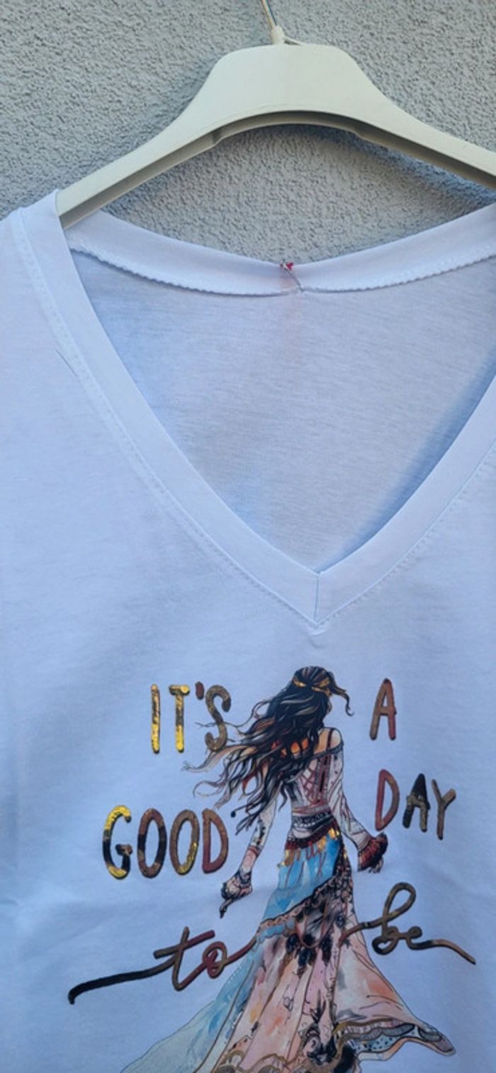 Tee shirt imprimé tendance été 2025 TU neuf - photo numéro 3