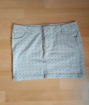 Mini jupe  en jeans " H&M" bleu/grise T.38