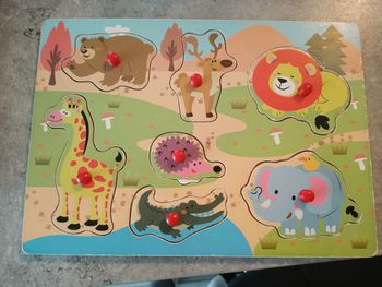 Puzzle en bois animaux
