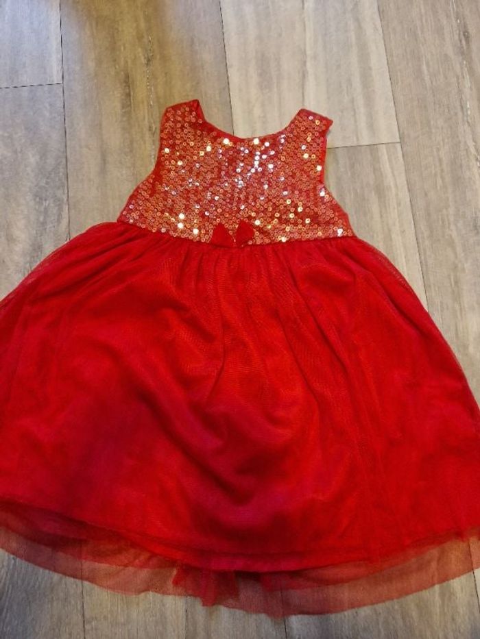 Robe rouge 23 mois tex Noël