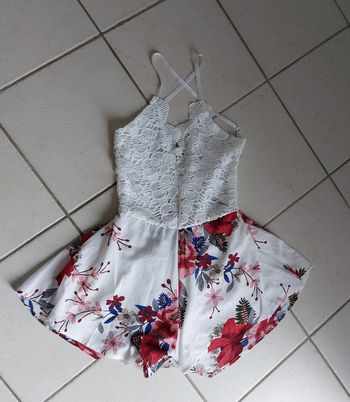 Combishort dentelle + nœud dorsal