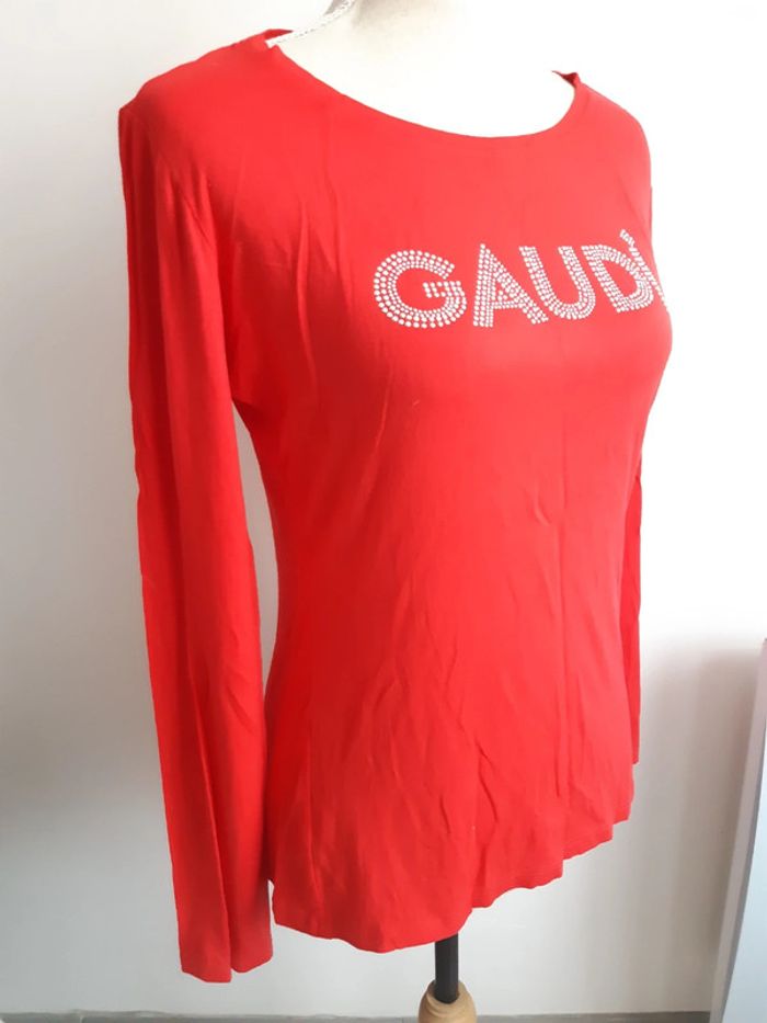 Tee shirt manches longues rouge GAUDI T36 - photo numéro 3