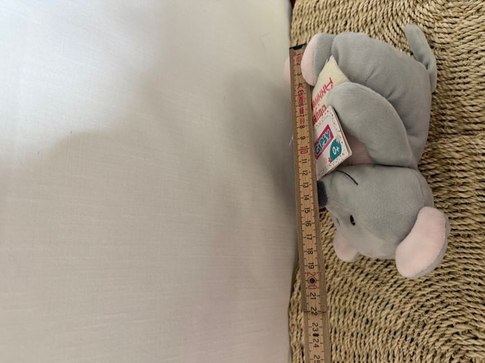Peluche doudou souris GIPSY mauve gris rose - photo numéro 4
