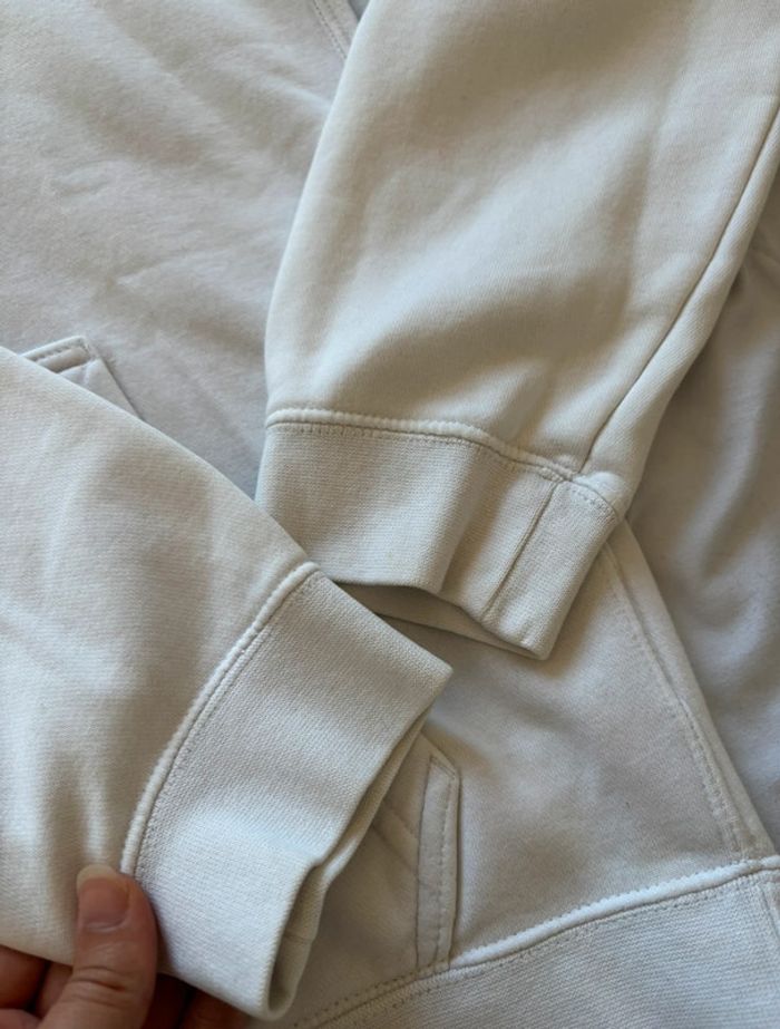 Sweat hoodies Nike capuche blanc logo orange floqué – Taille S homme - photo numéro 6