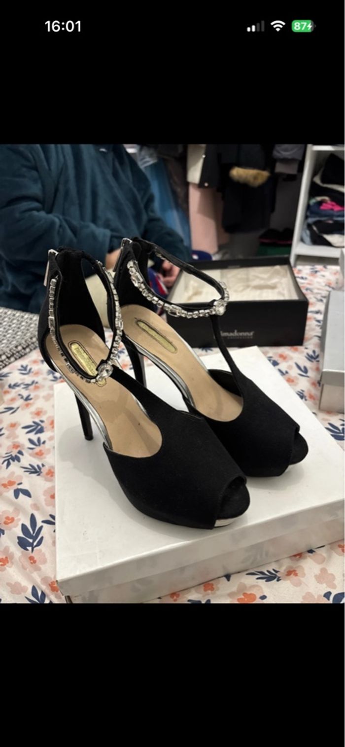 Talons à plate-forme noir