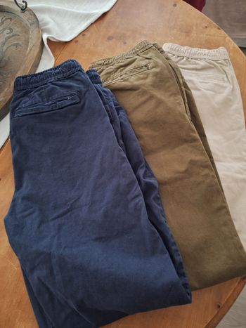 Lot pantalons toile cargo